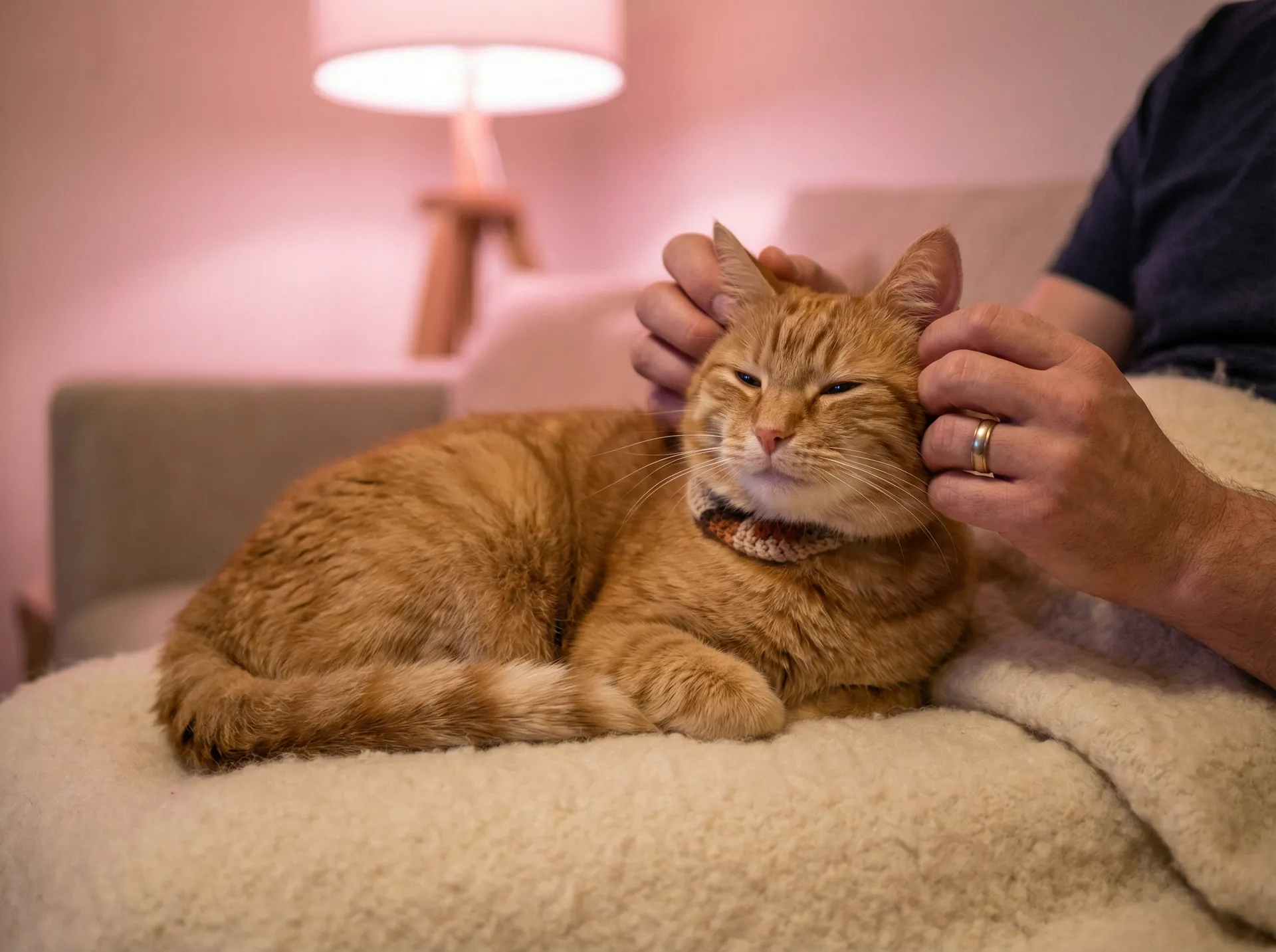 猫咪被温柔抚摸的幸福时刻 - 大地雄心